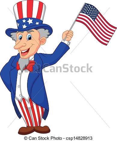 American Flag Clipart Black A