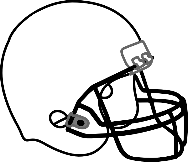 american football clipart black and white