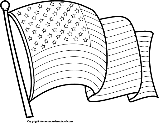 American Flag Clip Art Free - American Flag Clip Art Black And White