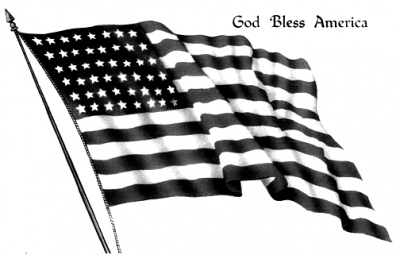Usa Flag Clipart Black And ..