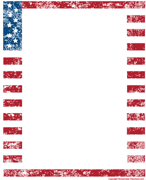 American Flag - Flag Border Clip Art