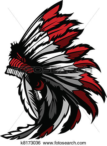 American Native Indian Feather Head