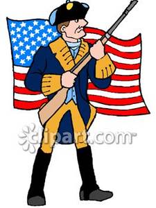 American Revolution Soldier . - Revolutionary War Clipart