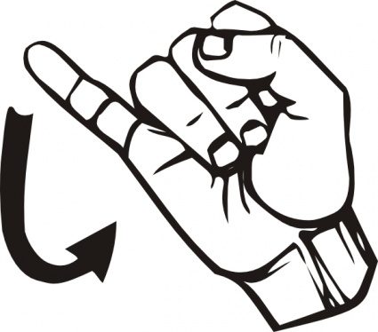 American Sign Language Clip A - Sign Language Clip Art