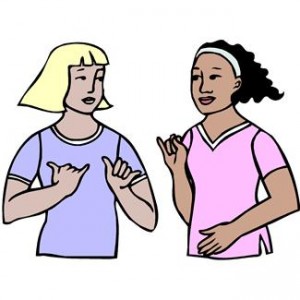 American sign language clip a - Sign Language Clip Art