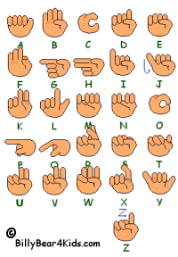 American Sign Language Clip Art Http Www Billybear4kids Com Clipart