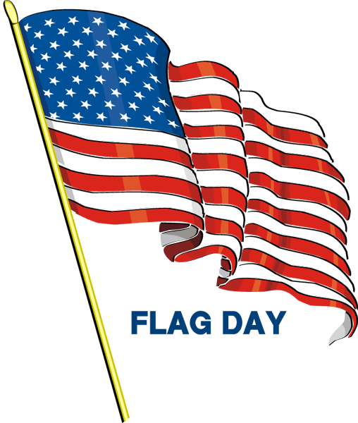 American Waving Flag Happy Flag Day Clipart