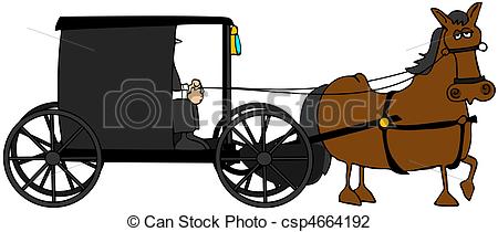 ... Amish Buggy - This illustration depicts an Amish buggy and... Amish Buggy Clip Artby ...