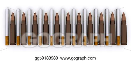 Cigarettes kill the same bullets. The composition of bullets from machine  and cigarettes