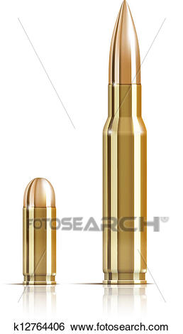 Clip Art - Ammunition bullets on white. Fotosearch - Search Clipart,  Illustration Posters,