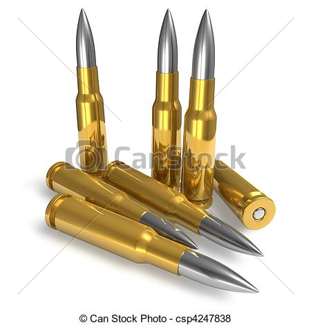 Set of bullets - Ammunition Clipart