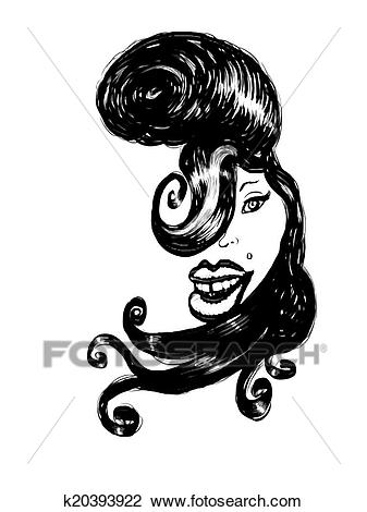 Clip Art - Amy Winehouse caricature. Fotosearch - Search Clipart,  Illustration Posters, Drawings
