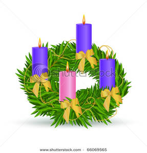 An Advent Wreath - Clipart - Advent Wreath Clip Art