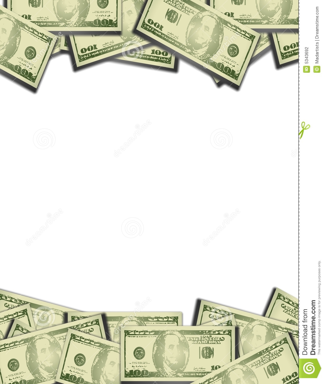 An Illustration Featuring Top - Money Border Clip Art