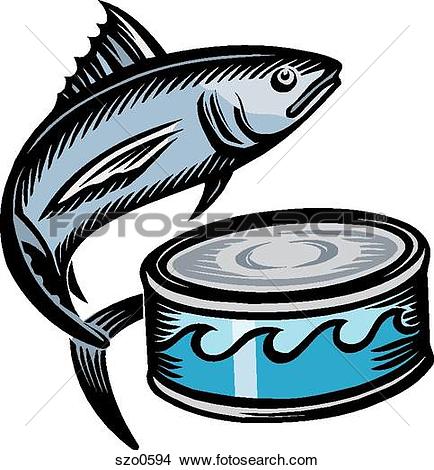 An illustration of a canned tuna