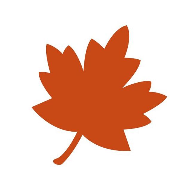 An orange maple leaf. - Leaves Clip Art