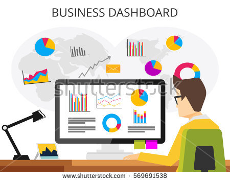 Business analyst. Professional business man analyzing business growth by  business dashboard. Marketing research concept