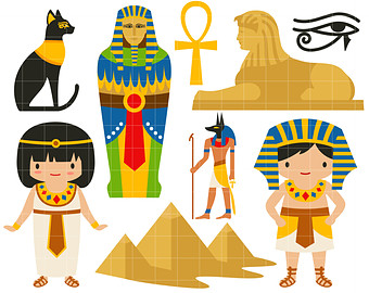 Ancient Egypt DIgital Clip Art for Scrapbooking Card Making Cupcake Toppers Paper Crafts