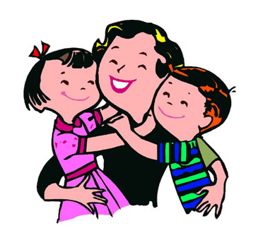 And Child Hugging Clipart - Hugging Clipart