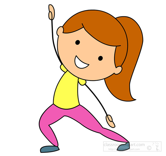 And Exercise Girl Doing Stret - Clip Art Exercise