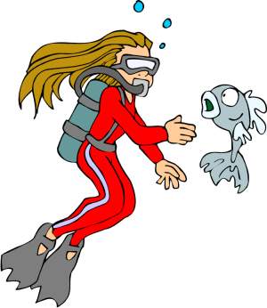 And last but not least, one more scuba diver clipart for the collection.