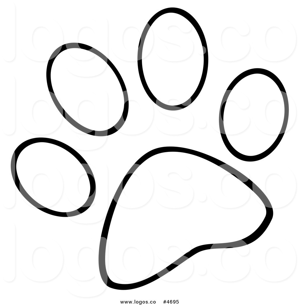 Dog Paw Print Clip Art Black 