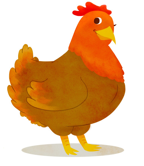 Happy cartoon hen Clip Artby 