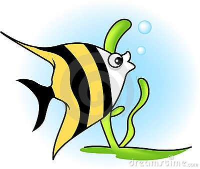 Vector image of an angel fish