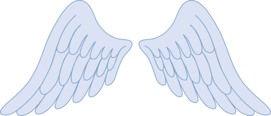 Black silhouette angel wings 