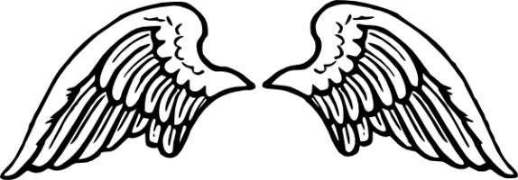 Angel wings clip art free vector in open office drawing svg svg 2