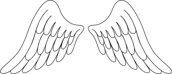Angel wings clip art free vec