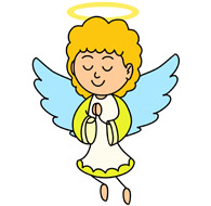 angel with halo praying clipa - Clipart Angel