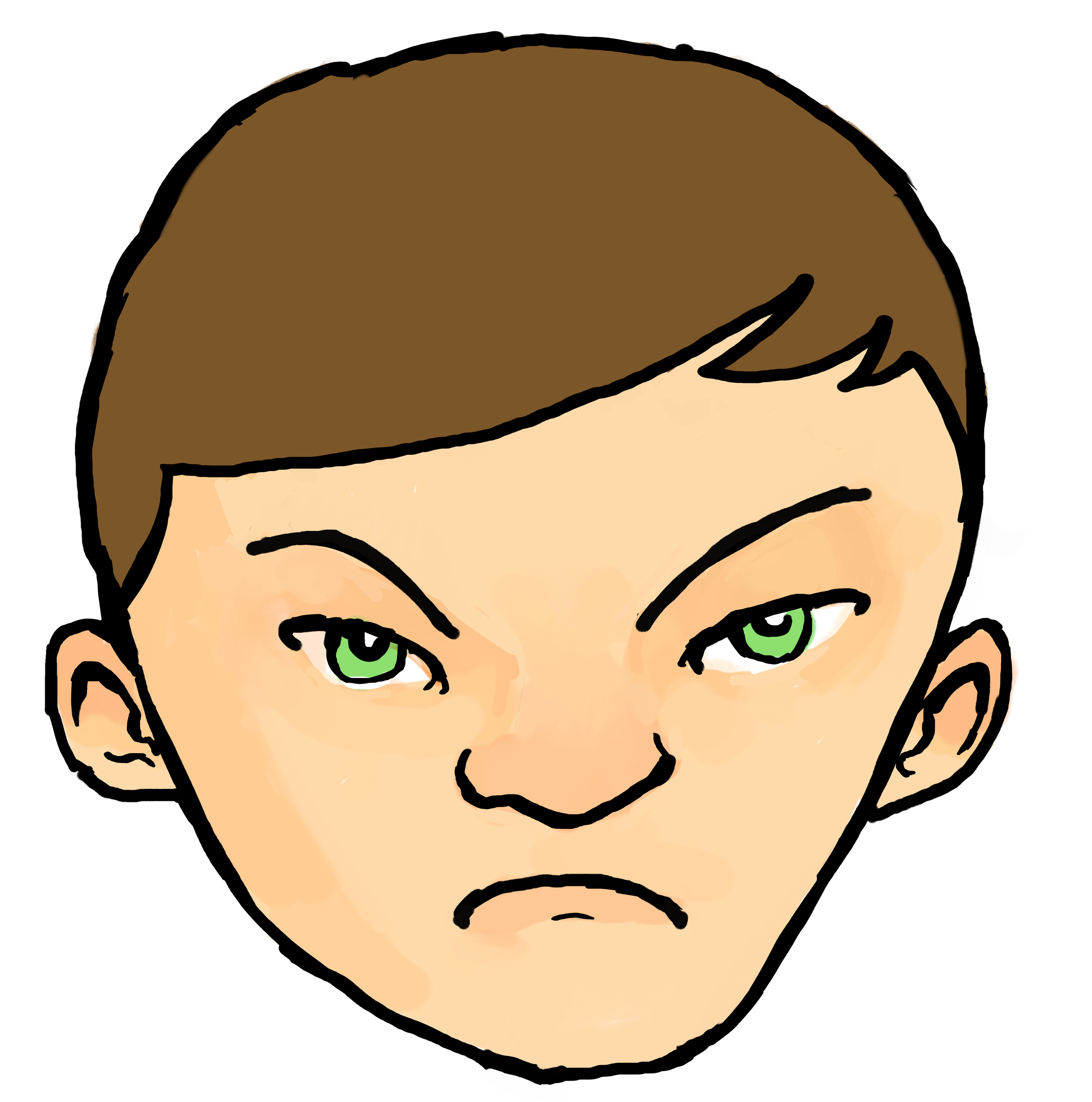 angry boy clipart