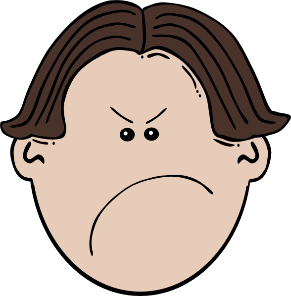 Face Icon Angry Clipart - Fre