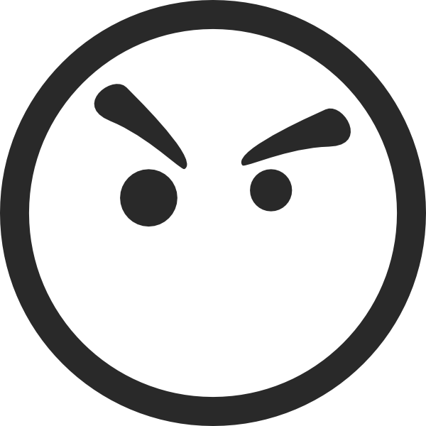 Angry Face Symbol Clip Art At Clker Com Vector Clip Art Online