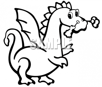 Animal Clipart Net Black And White Clipart Picture Of A Cute Dragon