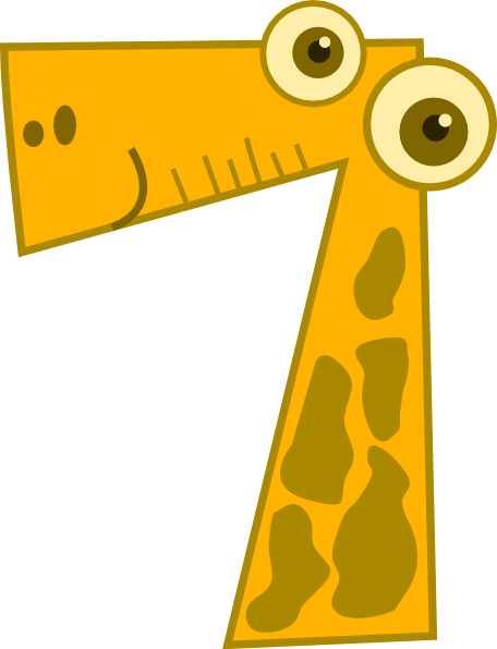 Animal Number Seven Clip Art  - 7 Clipart