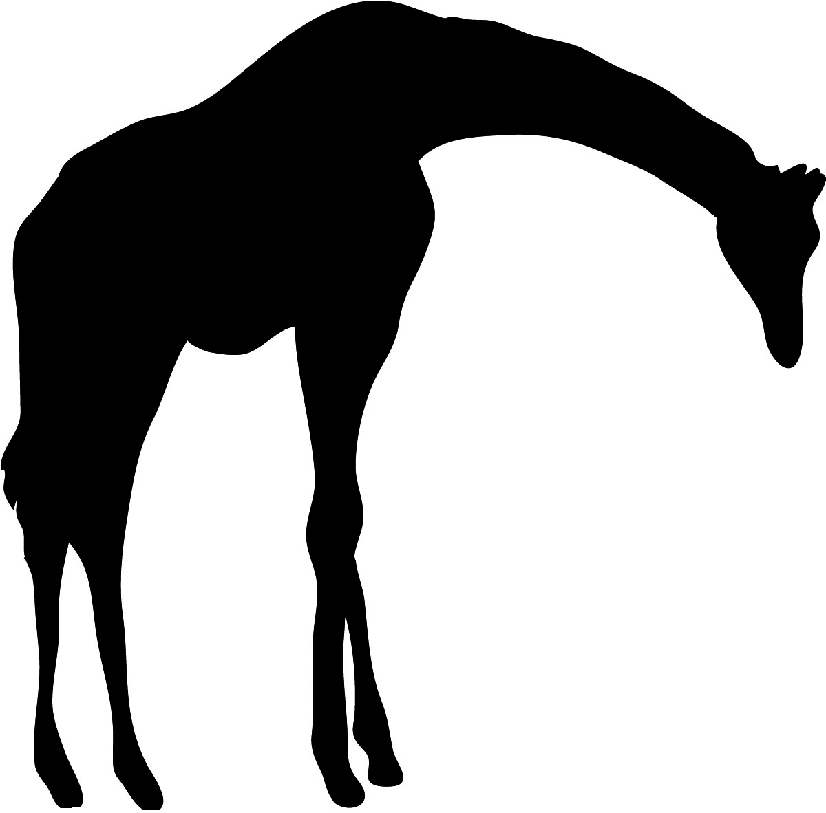 Animal Silhouette Giraffe Jpg - Animal Silhouette Clip Art