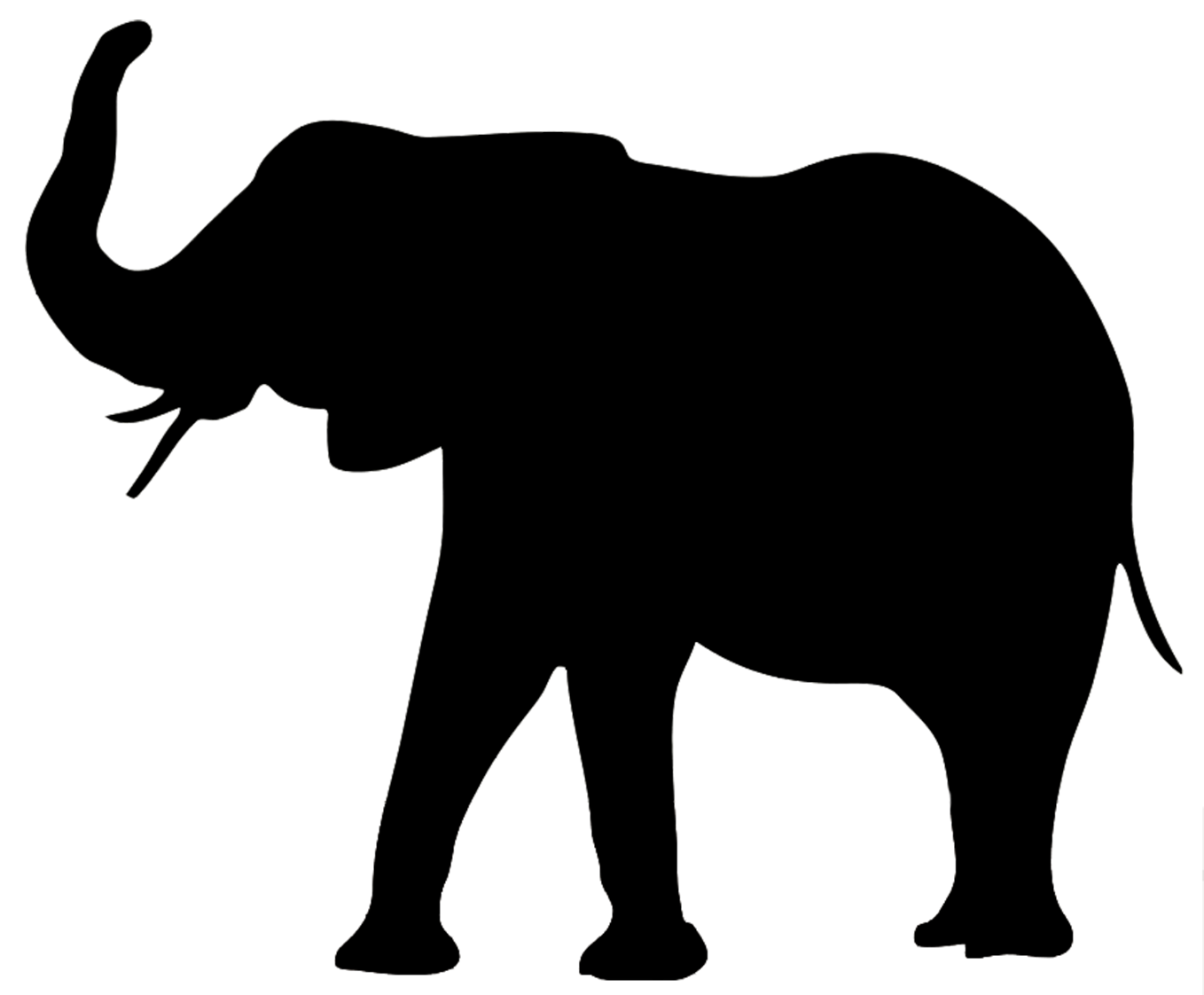 elephant outline.. trace over