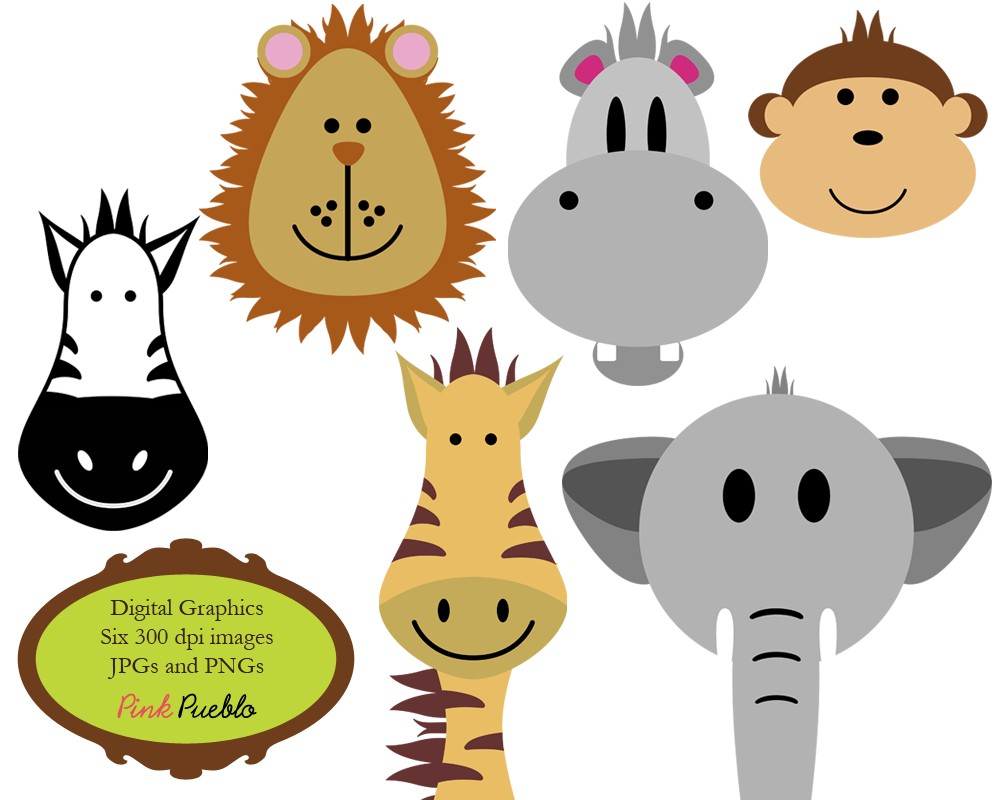 Animals Clip Art Clipart Zoo Jungle Safari Wild by PinkPueblo