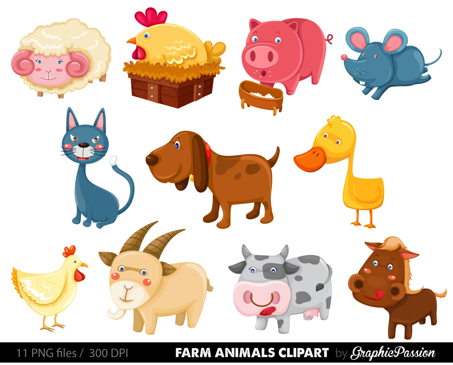 Animals Clipart, Farm. - Free Farm Animal Clipart