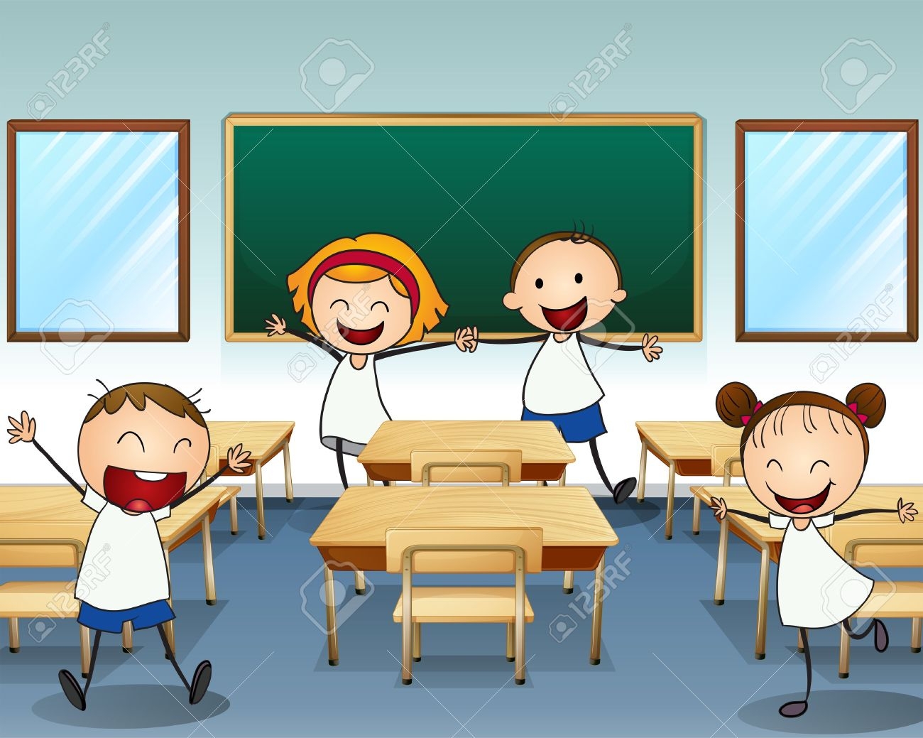 Animated Classroom Clipart