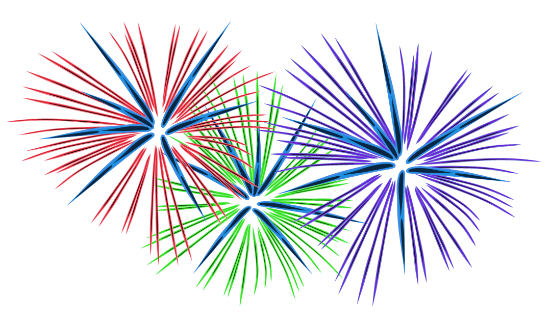 New years fireworks clipart f