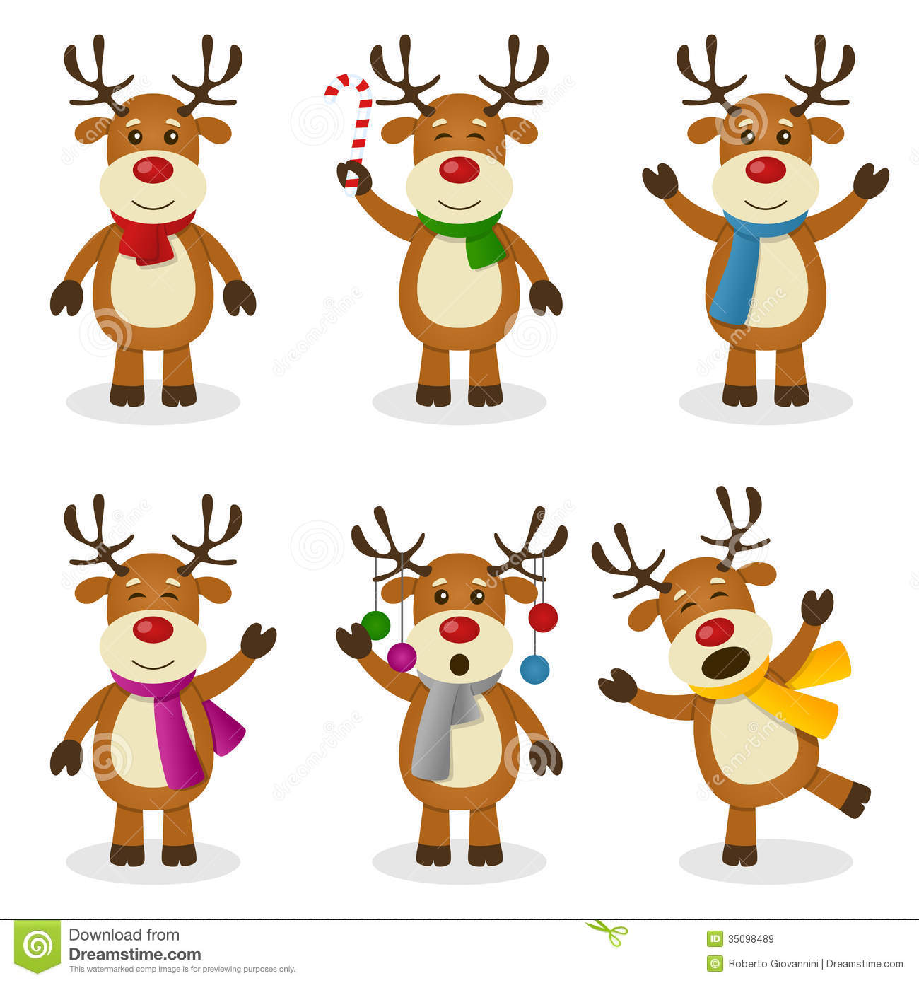 Animated Reindeer Clipart .
