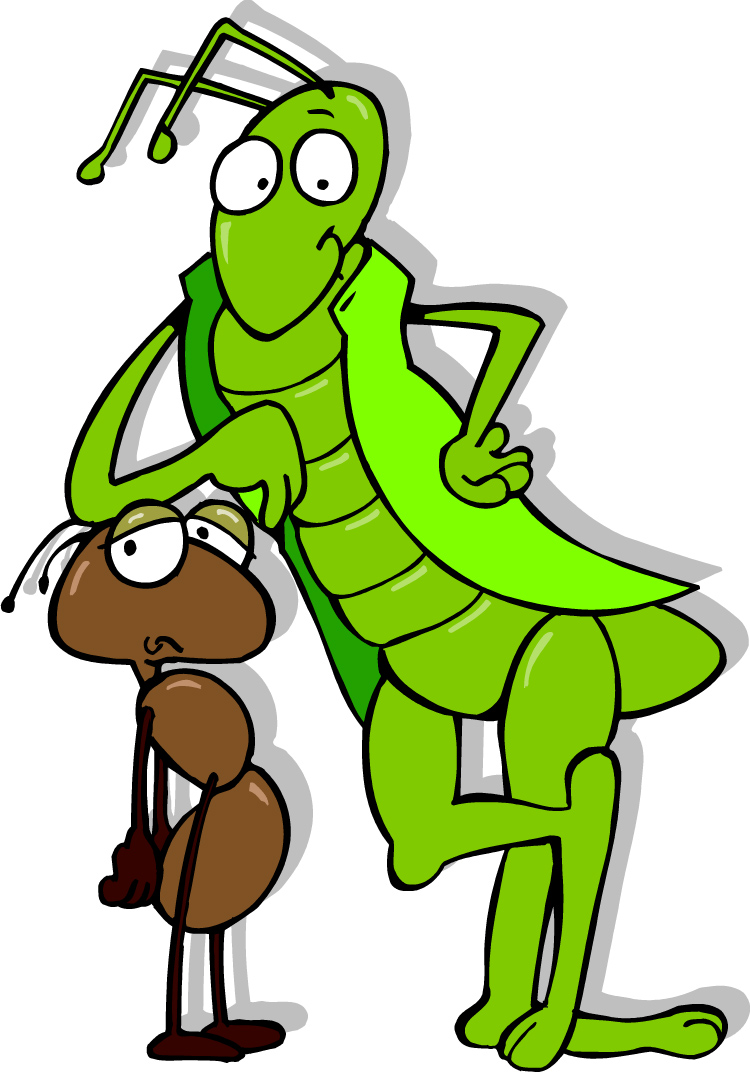 Ant And Grasshopper Clip Art  - Grasshopper Clipart