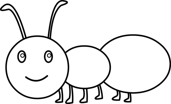 Ant Clip Art: Black and White
