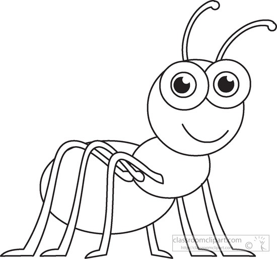 Ant Black And White Clipart 2 - Wikiclipart throughout Cute Ant Clipart  Black And White 14