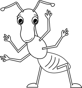 Ant Clipart Image: Cartoon ant drawing