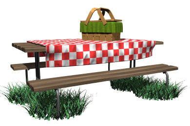 Picnic Table Png Clipart Free