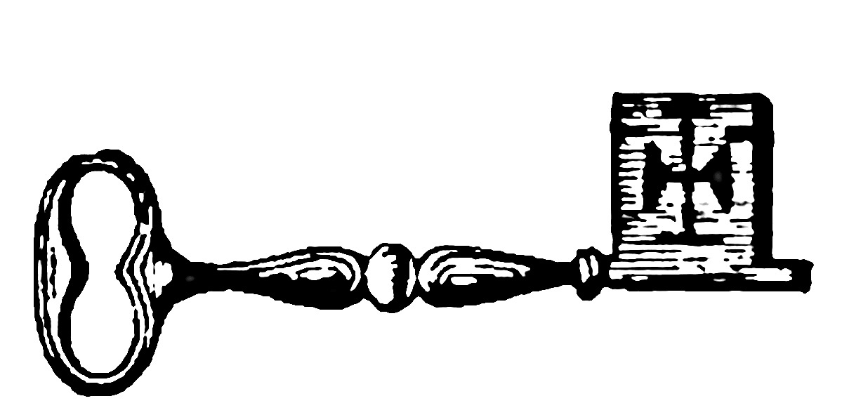 Antique Clip Art u2013 Skeleton Keys and Lock